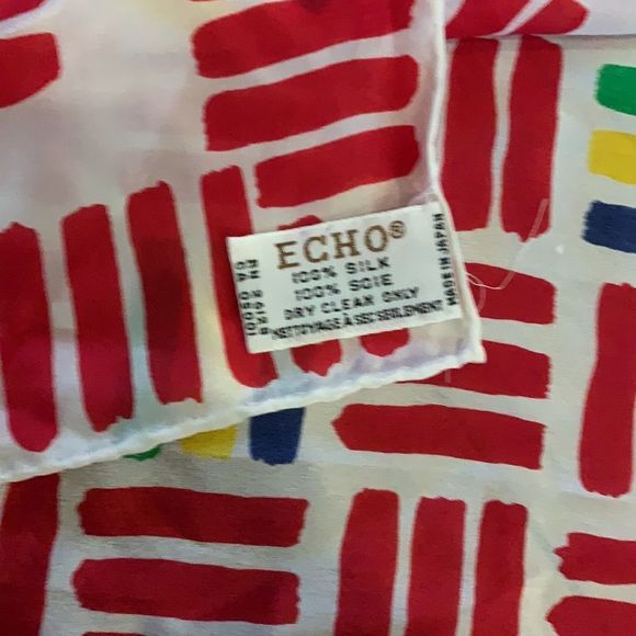 VINTAGE lot of fun colourful scarves, silk etc - Picture 9 of 10